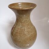 Vase en grès motif fleuri