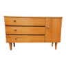 Scandinavian sideboard 3 drawers 1 door 1960 vintage