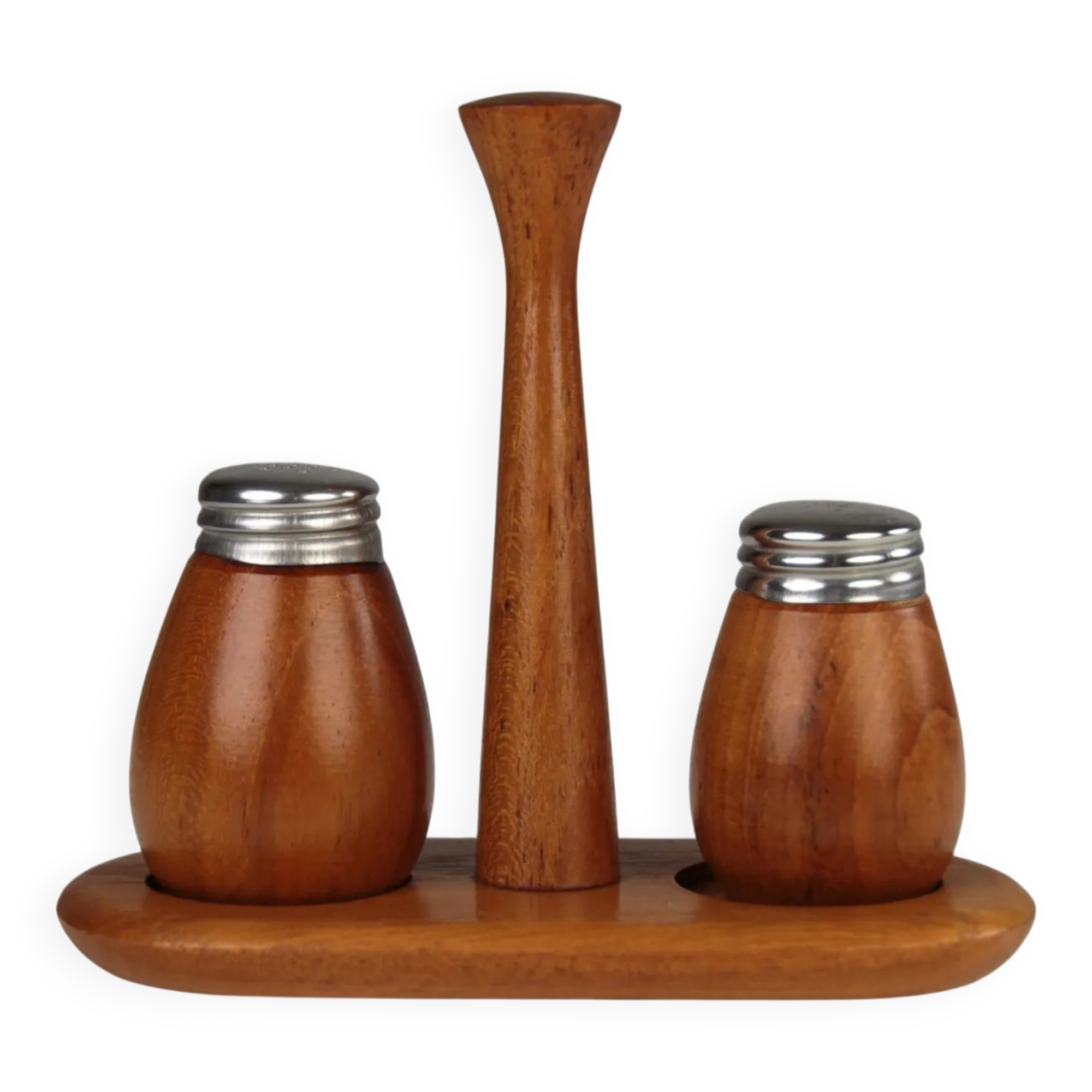 Teak Salt & Pepper Set by Karl Holmberg AB — Götene, Sweden, 1960s