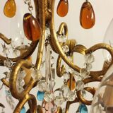 Crystal ceiling lamp. Spain, 1960s.