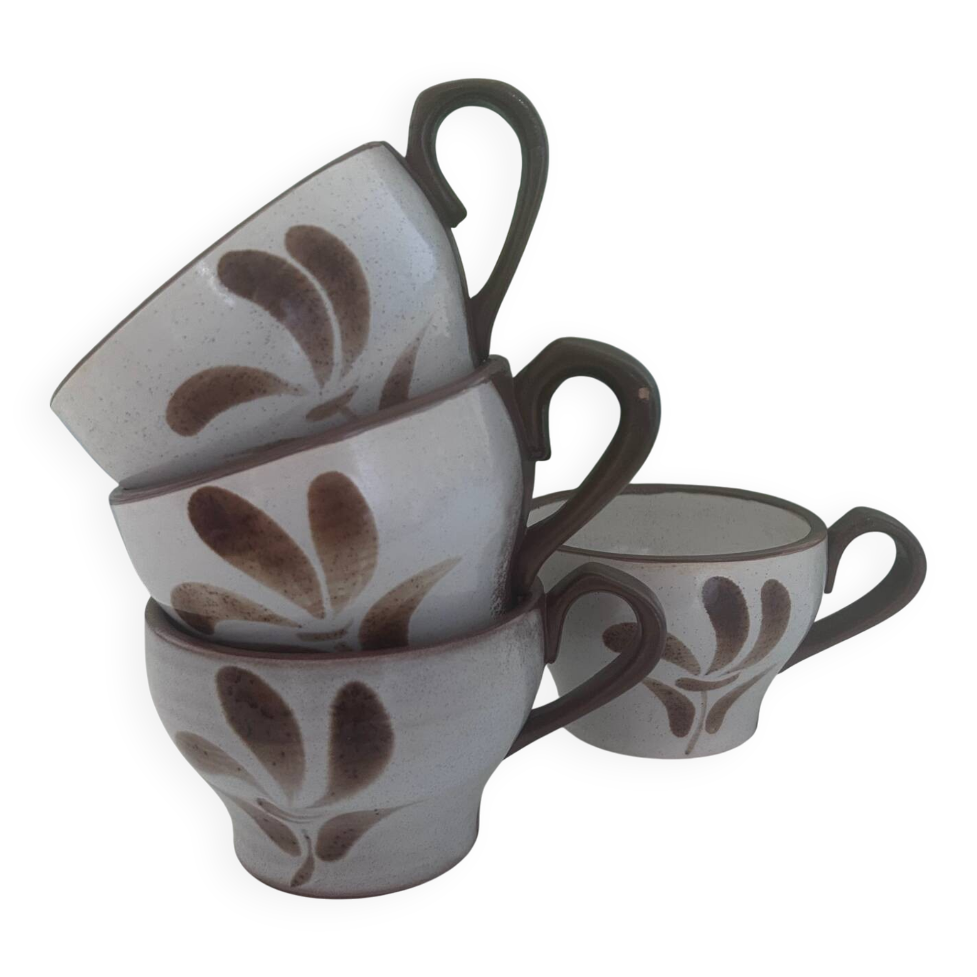 Set of 4 floral decorated bowls