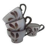 Set of 4 floral decorated bowls