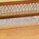 Vintage chest bench from the 50s in oak and rattan