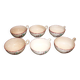 6 beige and red St Amand coffee cups