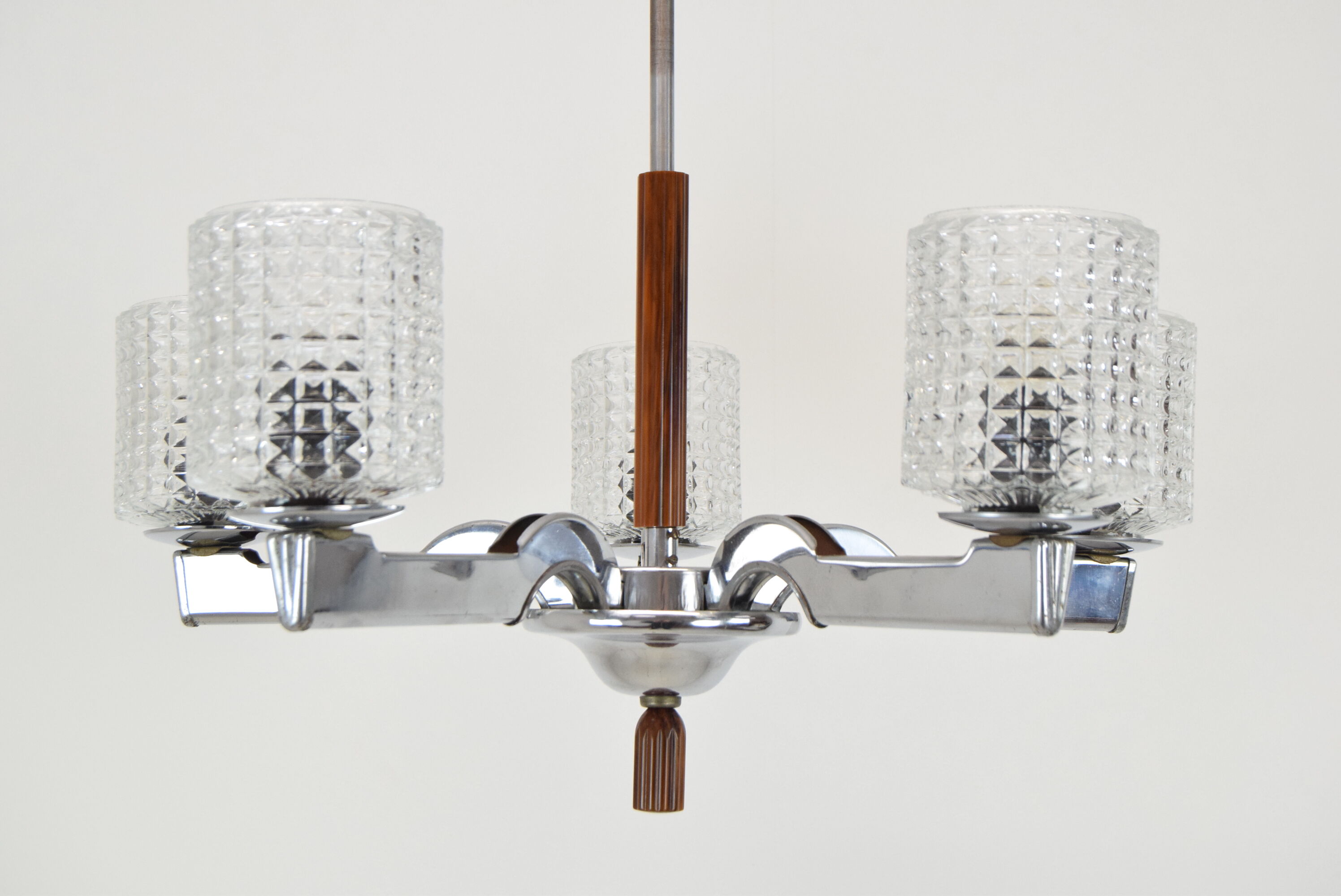 Mid-century chrome Chandelier,1960's.