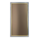 Large Mid-Century Belgo Chrome Mirror in Metal and Fumé Glass, Belgium 1980