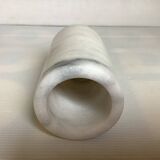 White gray marble roller vase