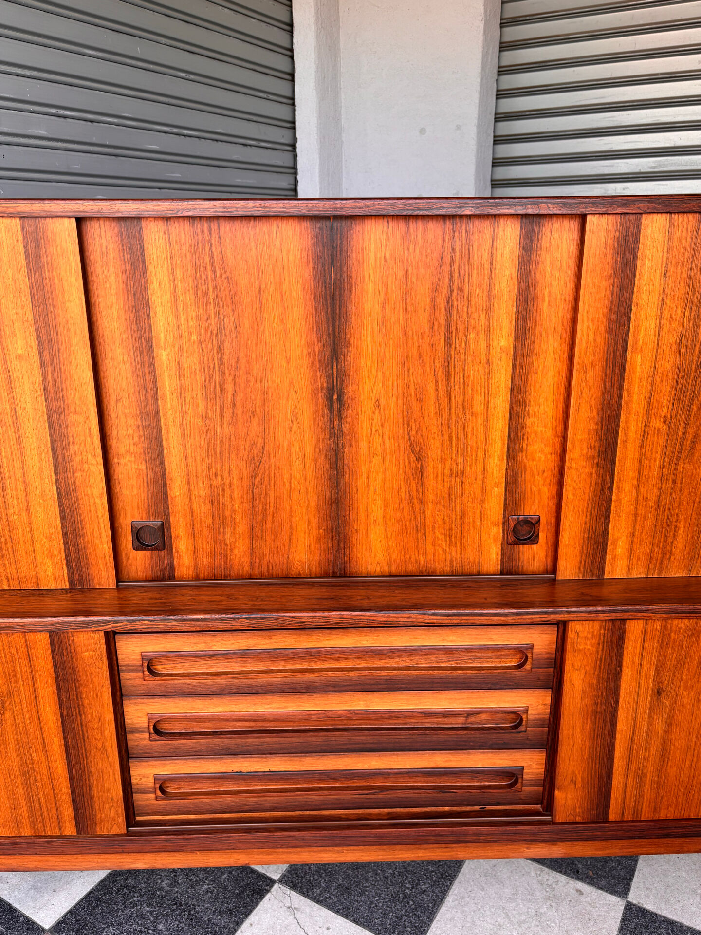 Buffet enfilade haute en palissandre