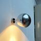 Wall lamp sphere model 48591 in mid-century Danish space style by Louis Poulsen, 1960s.