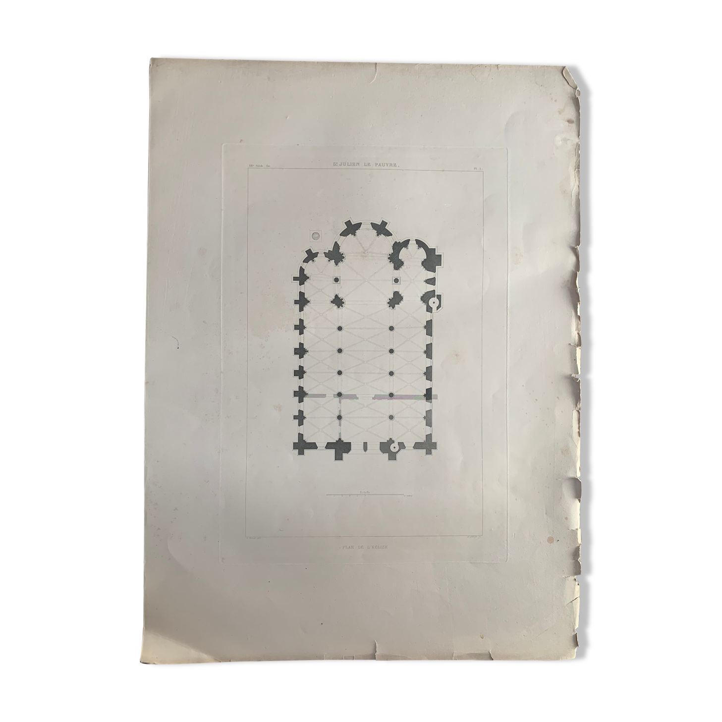 Engraving of ancient architecture