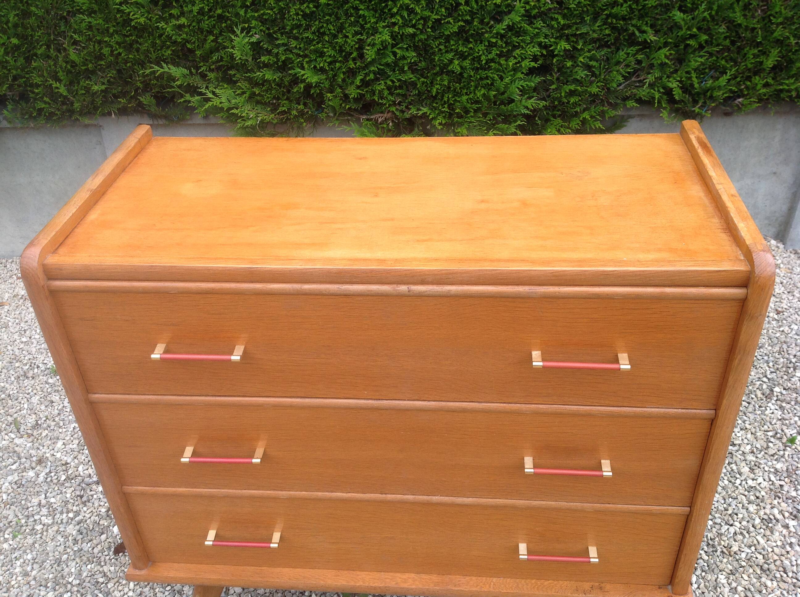 Vintage chest of drawers with compass feet