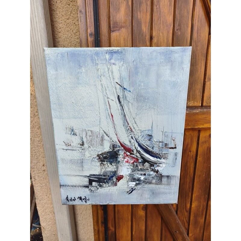 3 marine oil paintings by Robert Moifrai