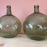 Lot de 2 dames-jeanne anciennes 2L