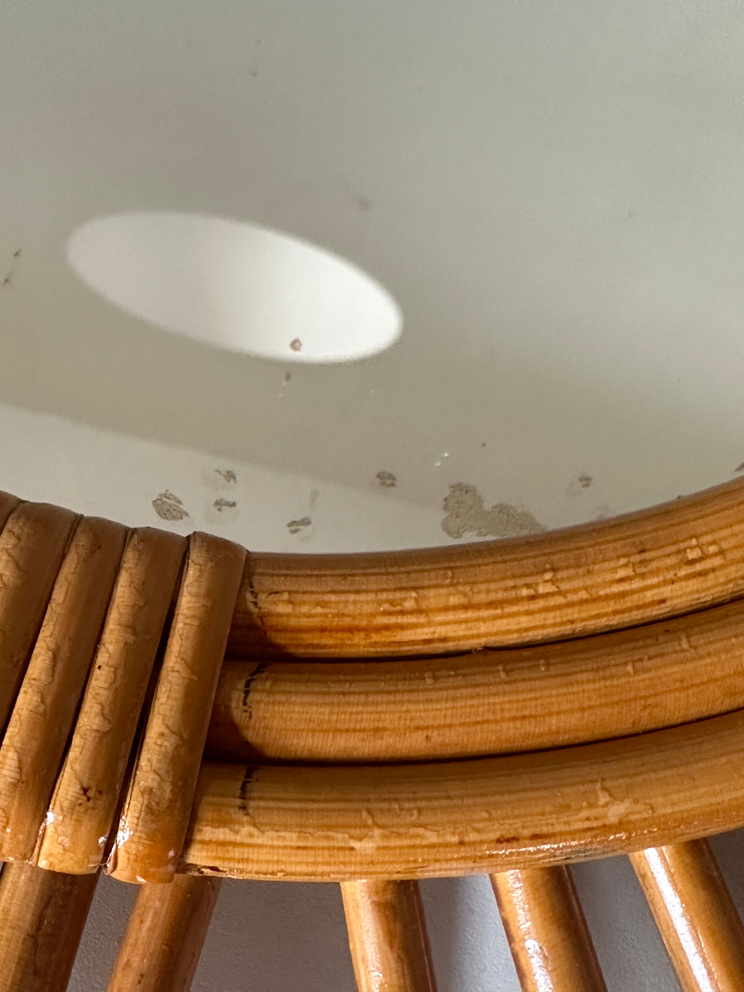 Vintage rattan sun mirror 60 years