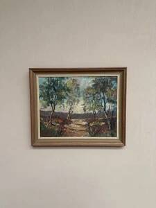 Mid-Century Oil on canvas “Trees” by Lars S 58, Vintage & Framed 57×47cm