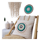 Housse de coussin Aussa avec deco en coquillages