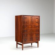 Large Scandinavian chest of drawers in rosewood Denmark 1960