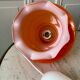 Orange opaline suspension lamp 70s