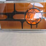 Metal and ceramic earthenware coffee table