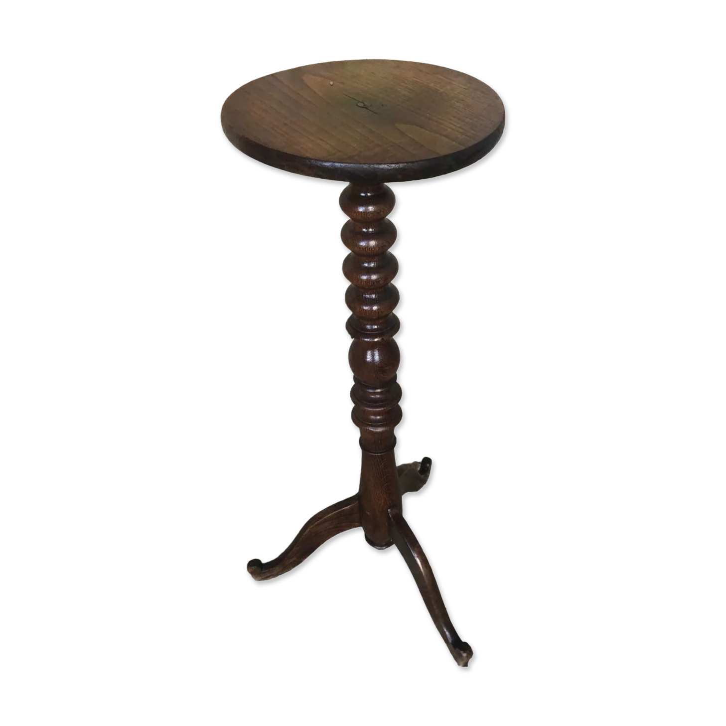 Fifth Door Pot Pot Tripod Wood turned Vintage