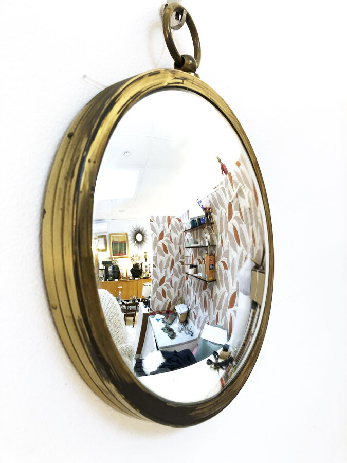 Brass witch mirror 1970 22cm