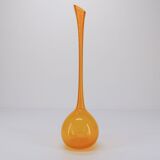 Scandinavian soliflore vase in yellow transparent glass