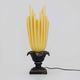 Georgia Jacob gold leaf Flaming Torch table lamp. France 70s