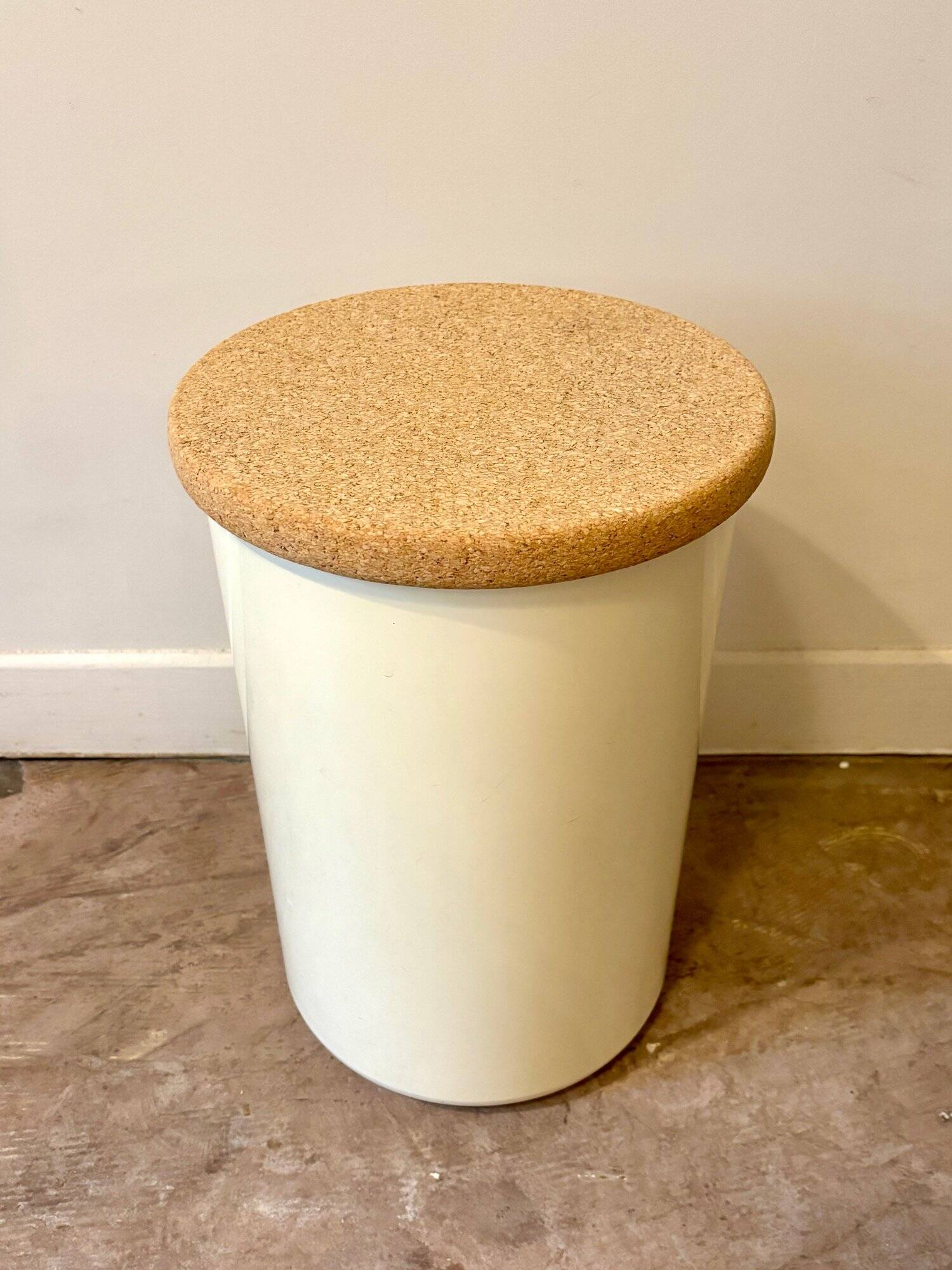 Crayonne beige plastic stool, 1970s