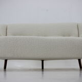 1940s 2-Seater Sofa in Sheepskin Fabric, Czechoslovakia