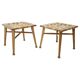 Pair of mid-century beech stools, Czechoslovakia, around 1950s