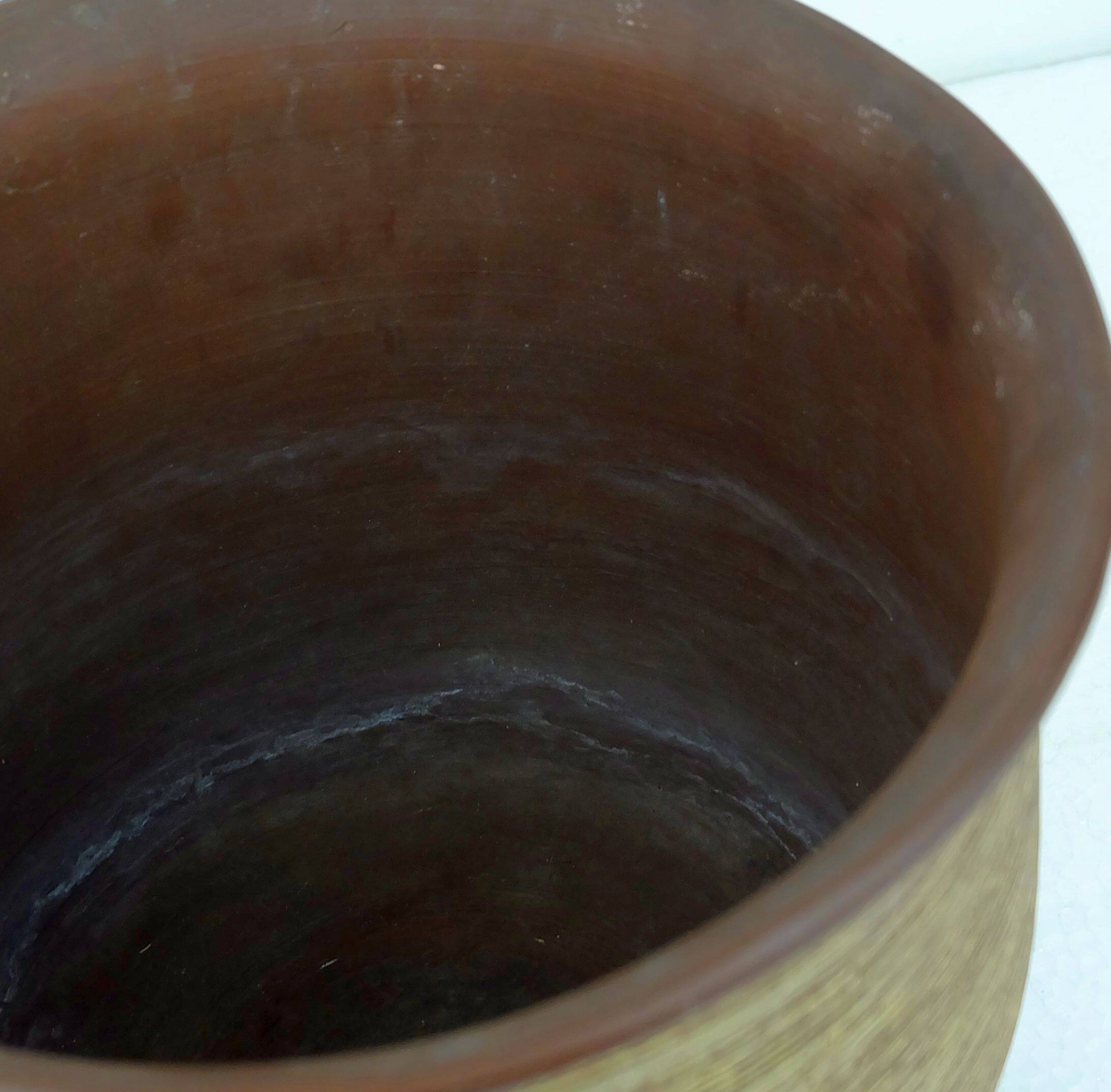 Large mid century flowerpot plant pot dümler & breiden carved dekor