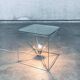 Cubist coffee table with lamp attributed to Max Sauze, France 1960s