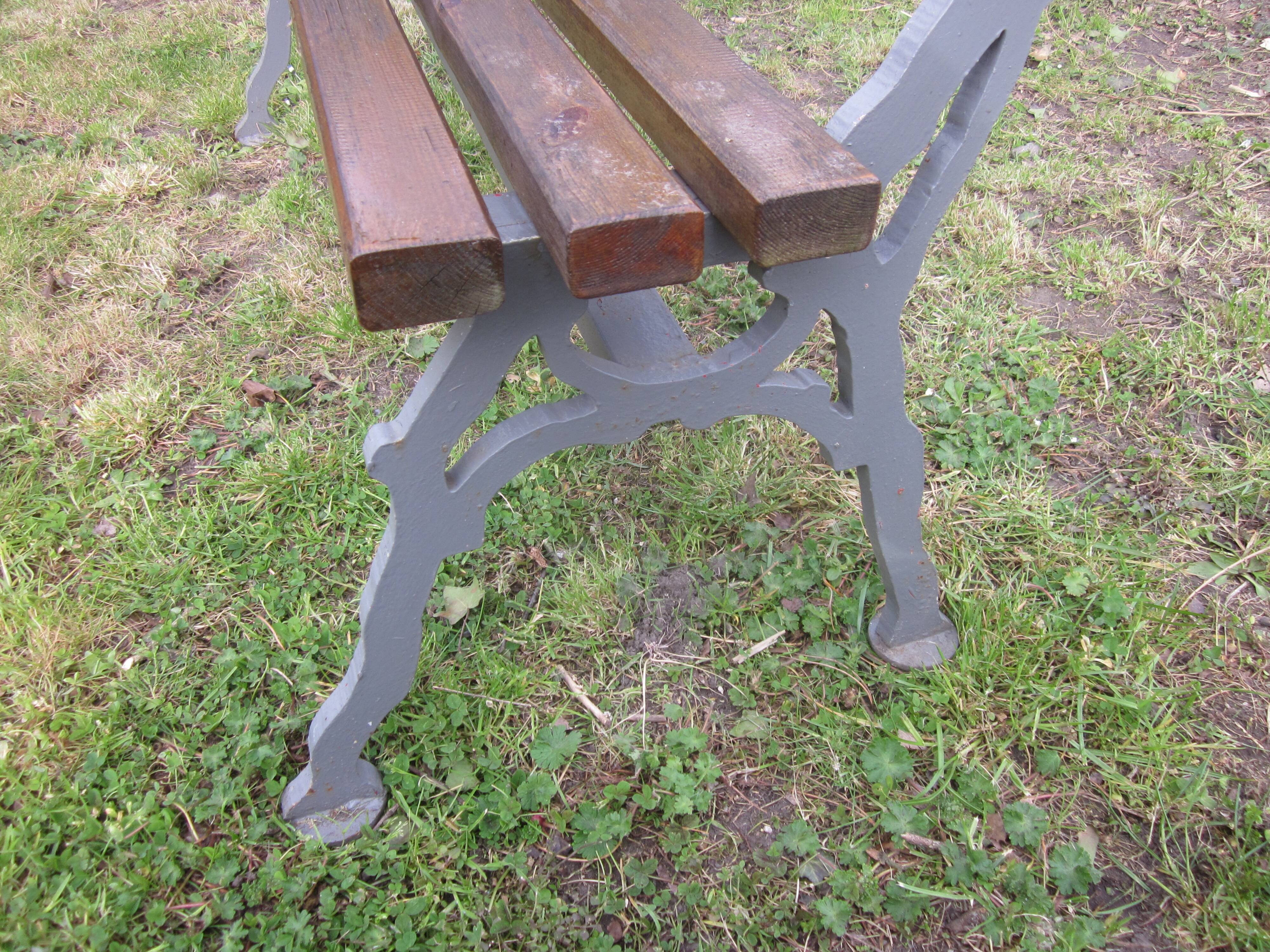 Cast-iron garden bench
