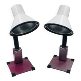 2 lampes de bureau post-modernes « One Stand », années 1980
