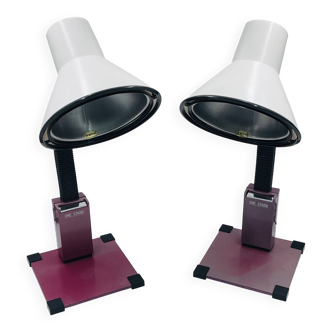 Pair of post-modern desk lamps "ONE STAND" – 1980s