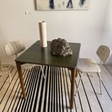 Vico Magistretti pour Cassina table Carimate vintage années 60 bois teintée