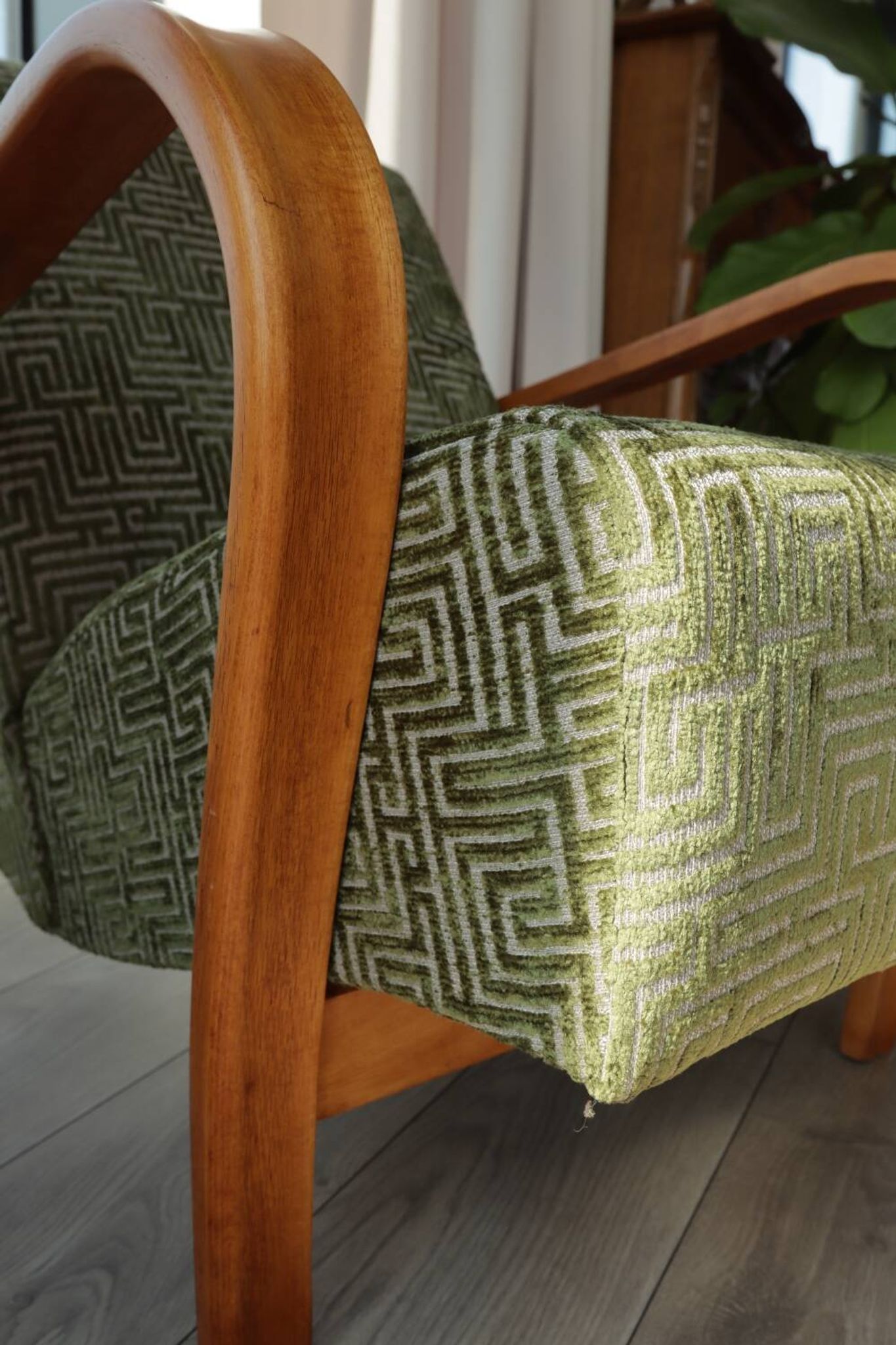Classic vintage armchair by A. Kropacek and K. Kozelka, Czechoslovakia, 1950s