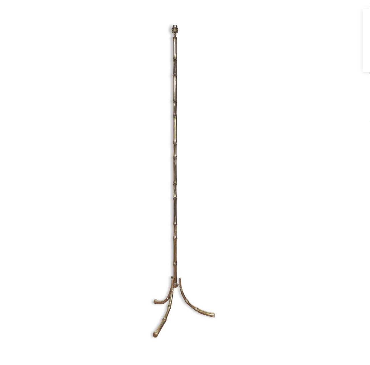 Floor lamp tripod brass decoration bamboo