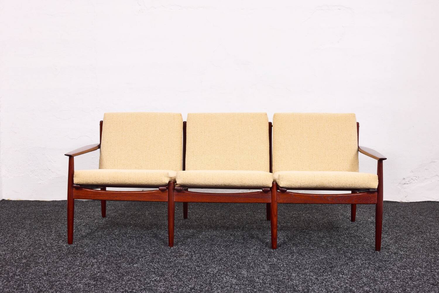 Arne Vodder, Canapé trois places vintage en teck, Glostrup années 1960, Danemark