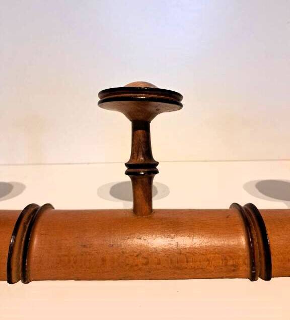 Coat rack "bamboo" with 4 old hooks.