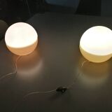Paire de lampes de table en verre vintage