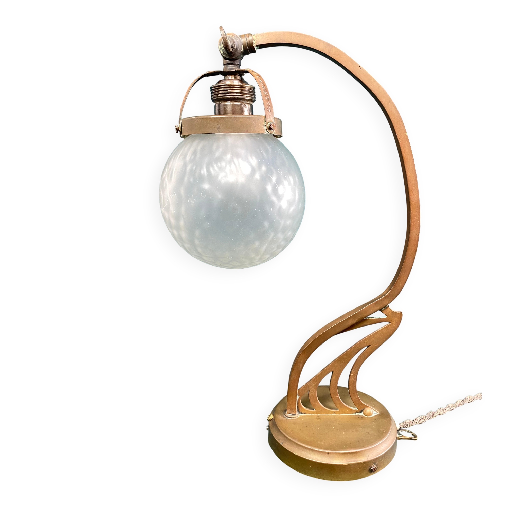 Brass table lamp in Jugendstil.