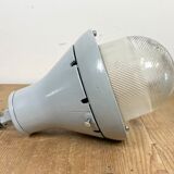 Grey industrial explosion proof light from Crouse-Hinds, 1970s