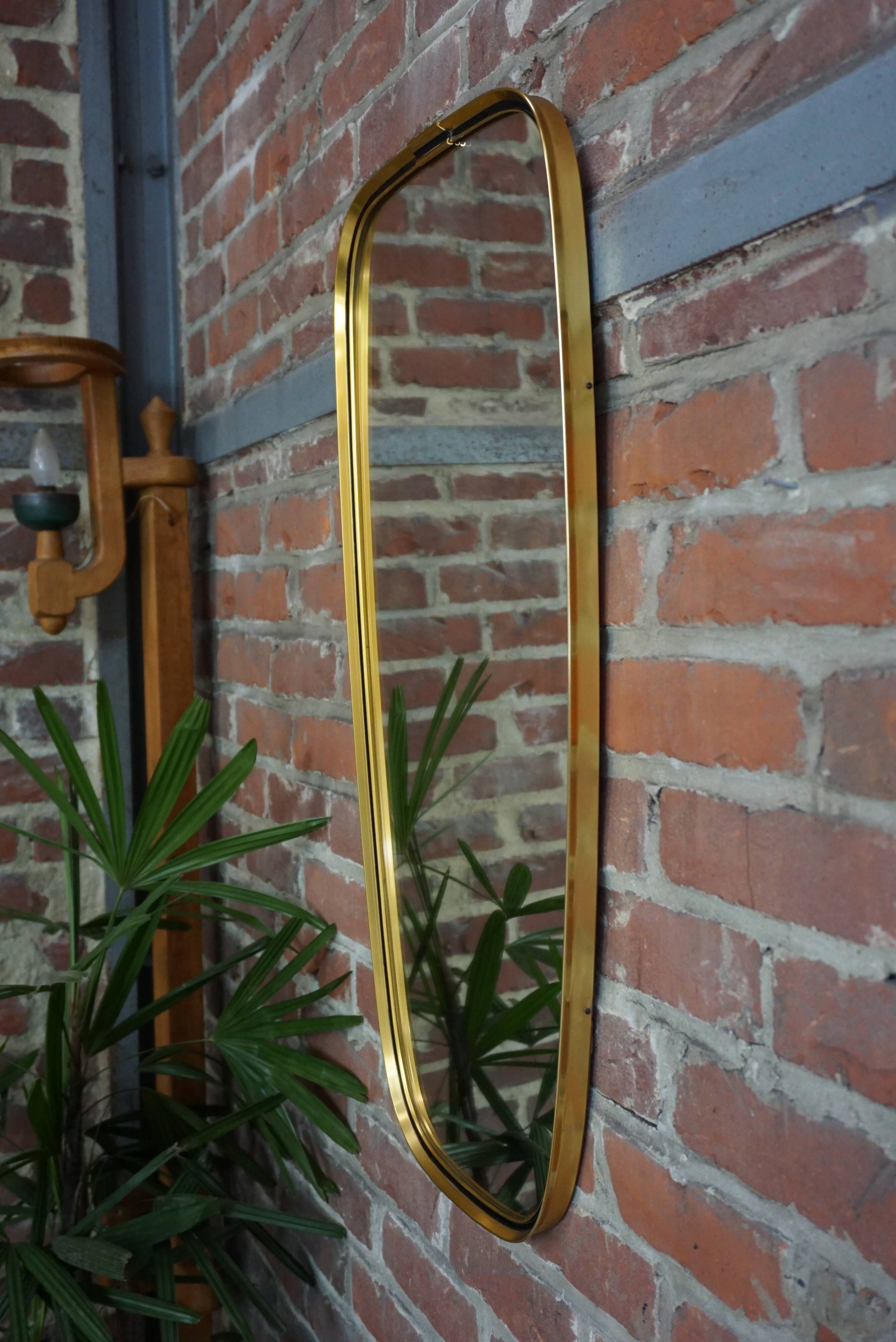 Mirror in brass - 81x38cm