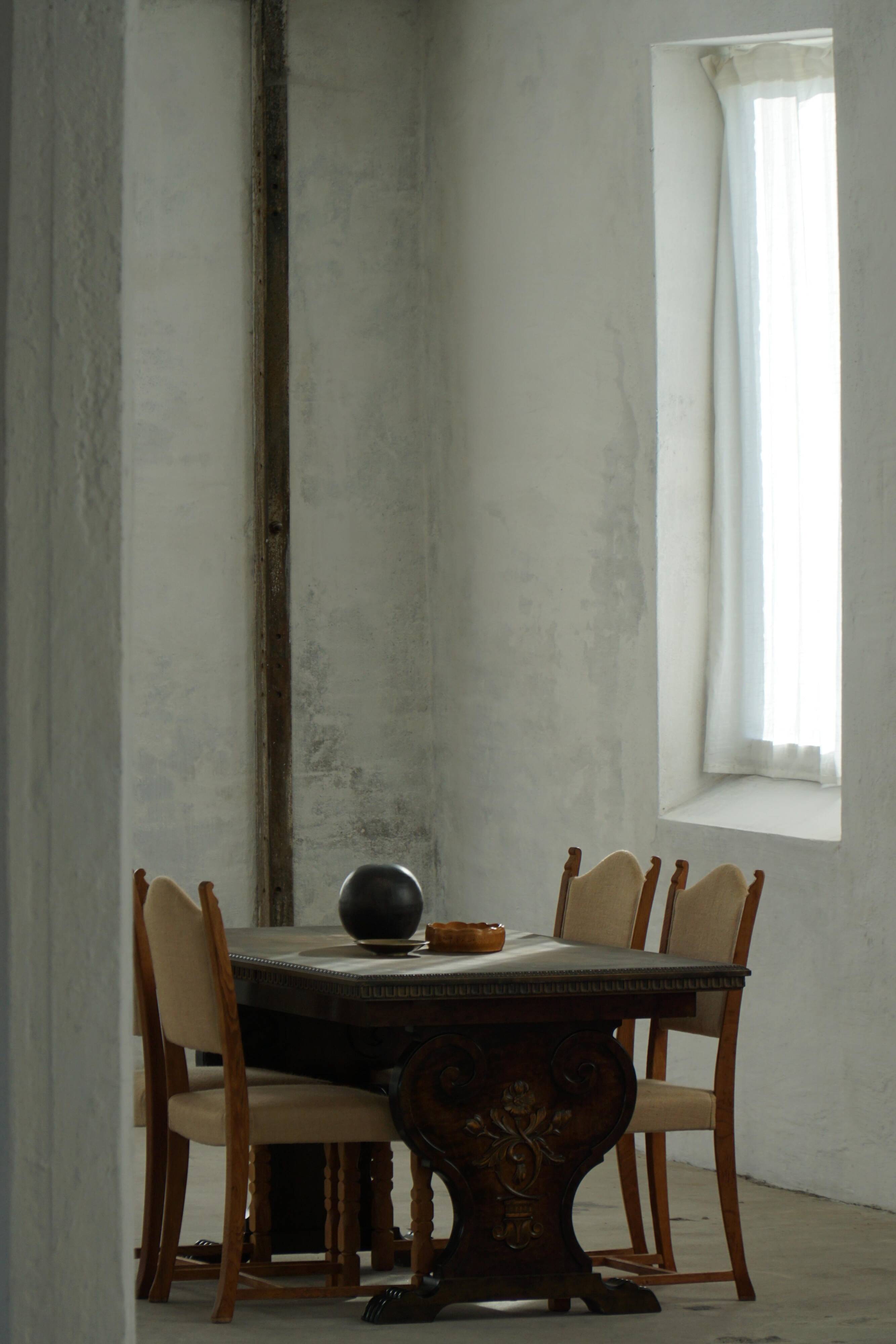 Axel Einar Hjorth, Table à manger en bouleau, Style Swedish Grace, Bodafors, années 1930