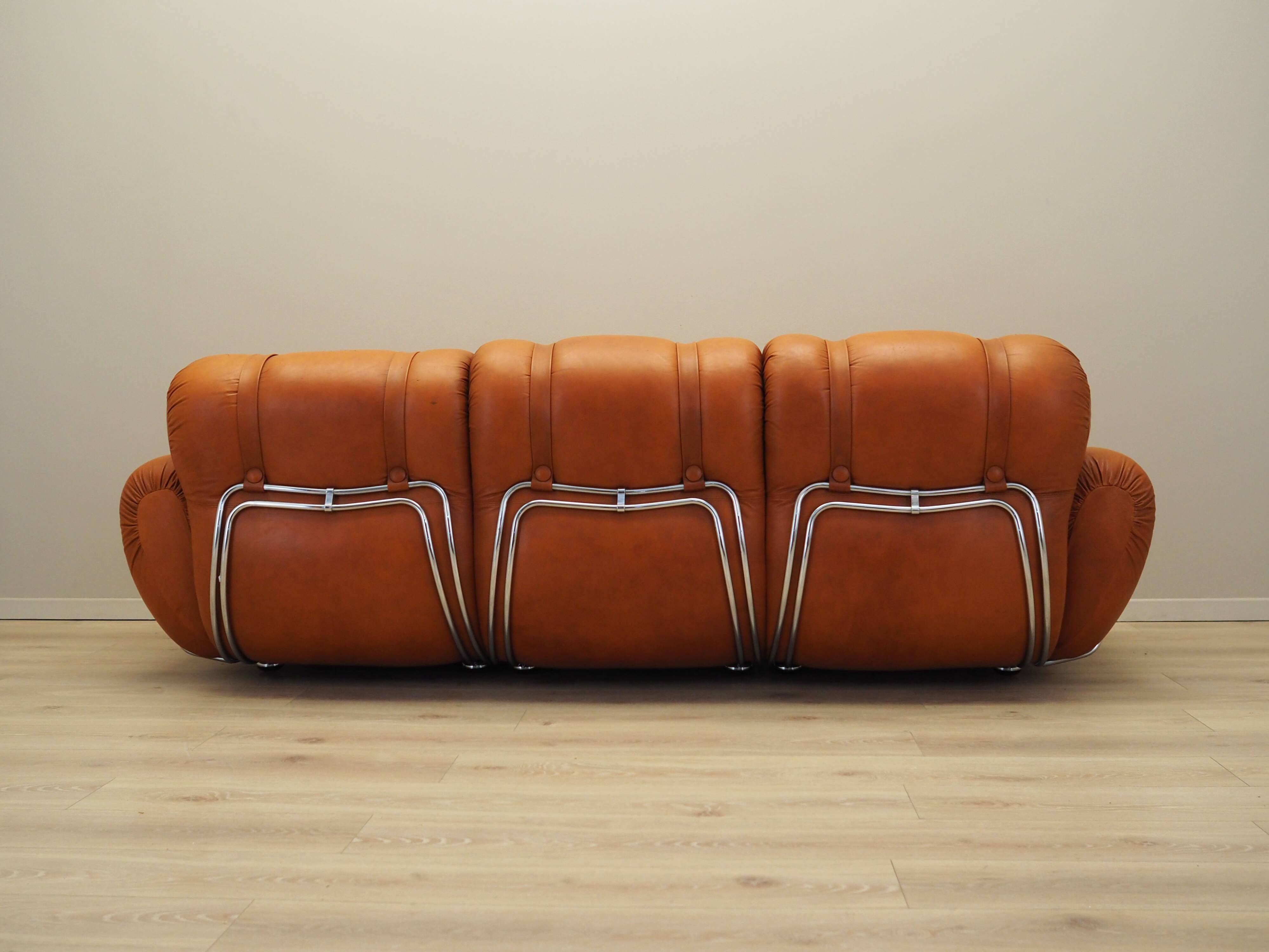 Orange sofa, Space Age design, 1960s, production: Italy