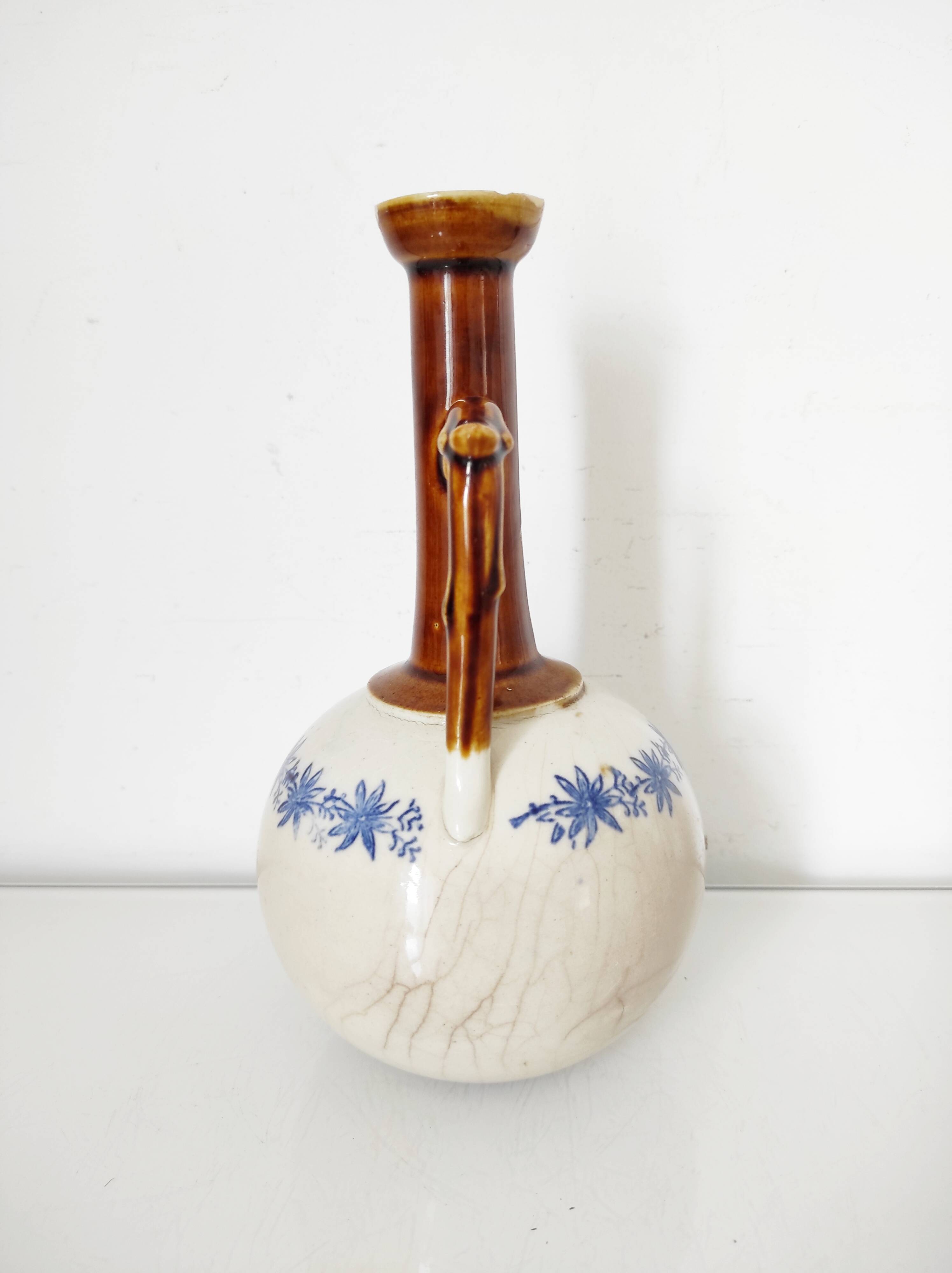 Vase, cruche Saint Uze en faïence "terre d'acier"