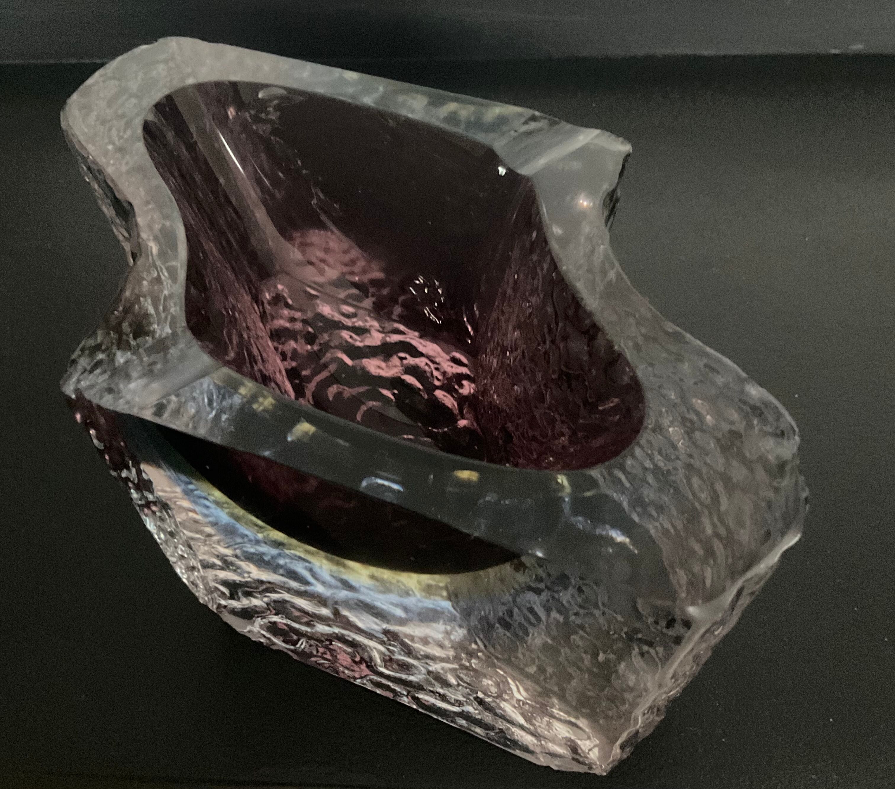 Duo Murano vase and ashtray by Alessandro Mandruzzato 60s