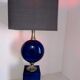 Lampe métal bleue Philippe Barbier