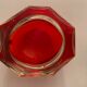 Murano red glass octagonal ashtray 1960